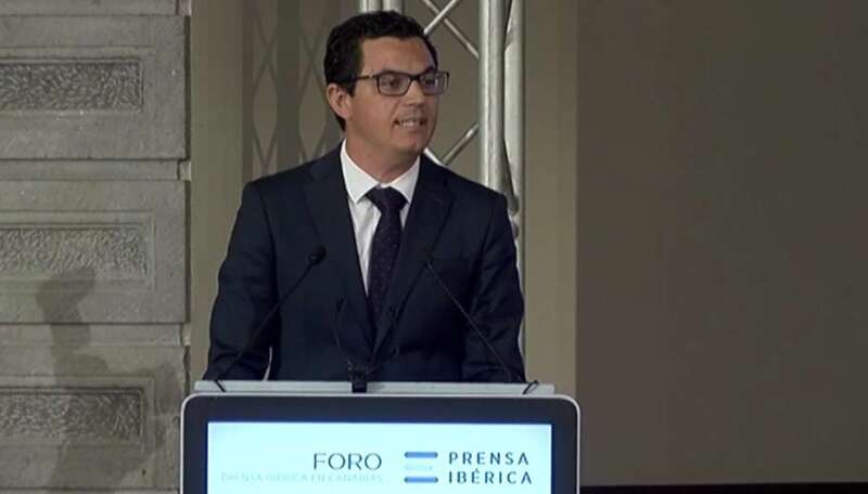 Momento de la intervención de Rodríguez (Foto TA)