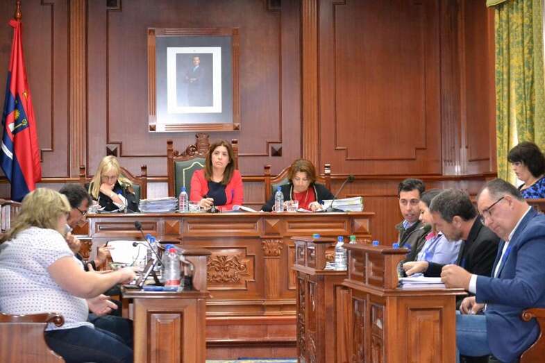 Imagen de archivo de una sesión plenaria del Ayuntamiento de Telde (Foto TA)