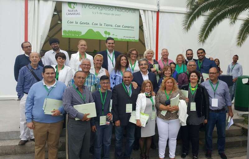 La delegación de Telde en el Congreso Nacional de Nueva Canarias (Foto TA)