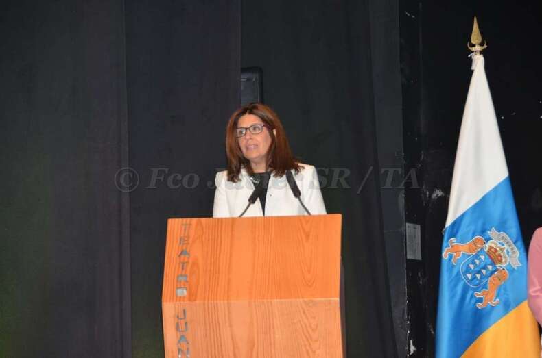 Carmen Hernández, ayer en el acto institucional por el Día de Canarias (Foto Francisco Javier Santana)
