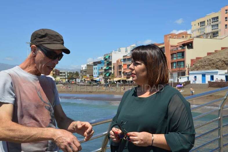 Imagen de archivo de la concejala de Urbanismo, Gloria Cabrera, en el muelle de Melenara (Foto TA)