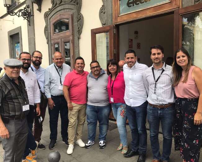 Imagen de la comitiva teldense de CC que acudió al reciente congreso insular (Foto TA)