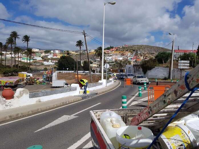 Imagen de los trabajos que se están desarrollando en San Juan (Foto TA)