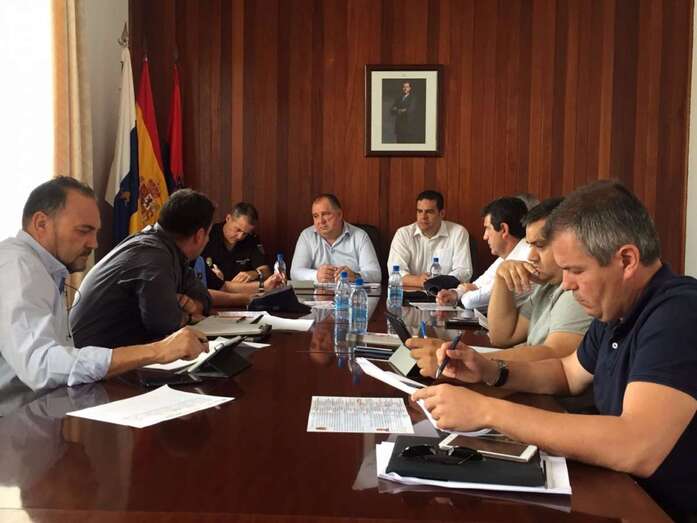 Imagen de la Junta Local de Seguridad celebrada este miércoles en las Casas Consistoriales de San Juan (Foto TA)