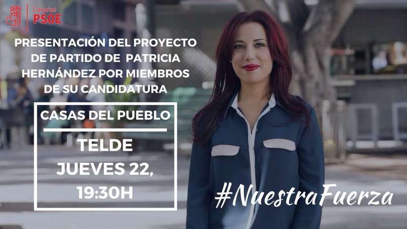 Cartel anunciador del acto de esta tarde en la sede local del PSOE (Foto TA)