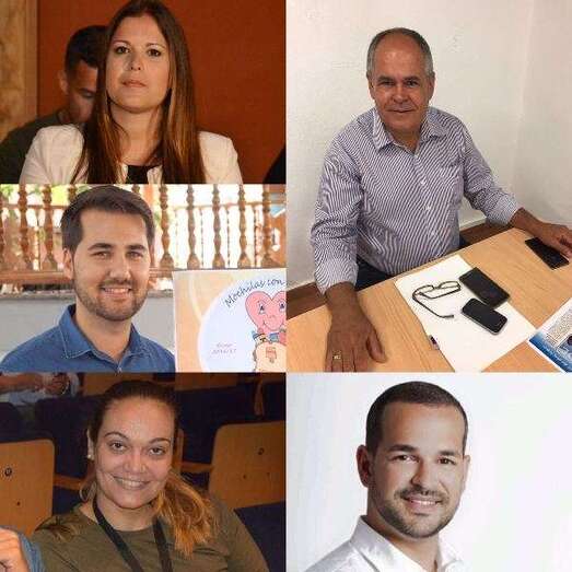 Jonay López (i), con la concejala Gloria Cabrera y el director de Infraestructura Turística, Héctor Suárez (Foto TA)