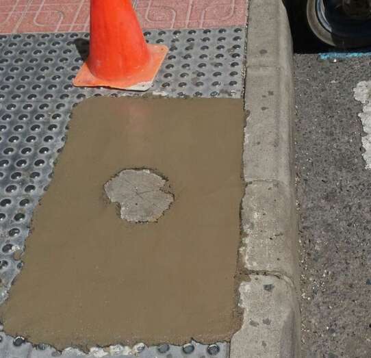 Imagen de la actuación acometida en estos días por Vías y Obras (Foto TA)