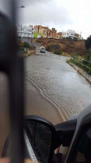 Inundación causada por el Barranco de Las Bachilleras (Foto TA)