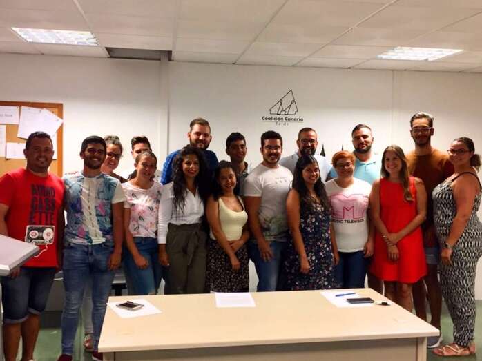 Foto de familia de los participantes en este proceso electoral interno (Foto TA)