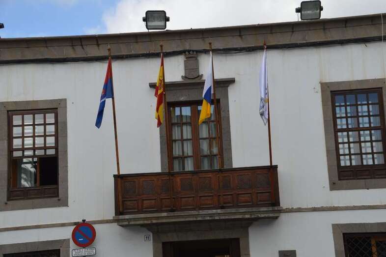 Balcón de la Alcaldía de Telde de las Oficinas Municipales de San Juan (Foto TA)