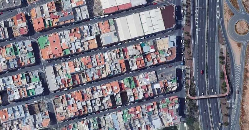 Vista área de Las Huesas (Foto de TA captada de Google Maps)