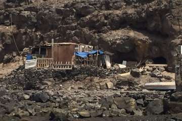 Acampadas en las playas de Silva y San Borondón (Foto TA)