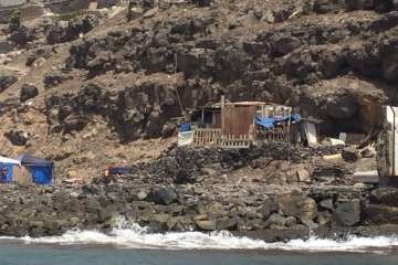 Acampadas en las playas de Silva y San Borondón (Foto TA)