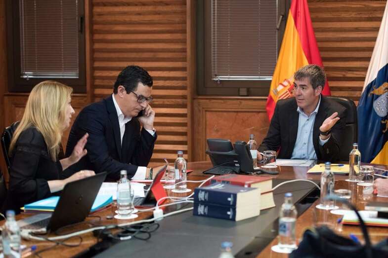 Imagen de archivo de un Consejo de Gobierno de Canarias (Foto TA)