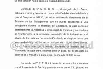 Escrito de UGT contra el exresponsable de Recursos Humanos e Igualdad (Foto TA)