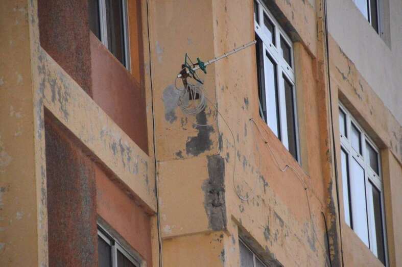 Imagen de archivo de las viviendas de Los Marinos de Melenara, que aguardan su rehabilitación (Foto TA)