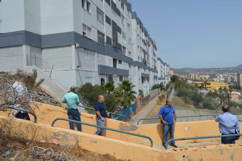 El concejal Agustín Arencibia, en una imagen de archivo visitando las obras (Foto TA)