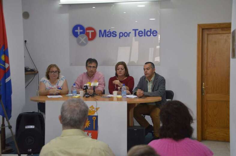 Archivo. Los cuatro ediles de Más por Telde, en una comparecencia pública (Foto TA)