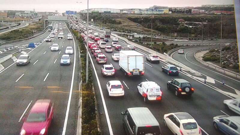 Autovía GC1 a su paso por Telde (Foto TA)