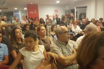 Ramos explica en la capital su proyecto político para el PSOE grancanario (Foto TA)