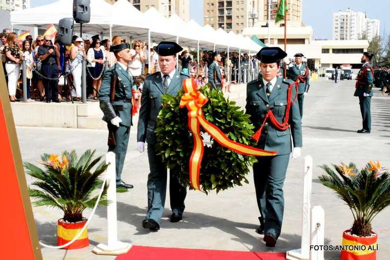 Homenaje a los caídos de la Guardia Civil en la fiesta del Pilar de días atrás en la Comandancia de Las Palmas (Foto Antonio Alí)