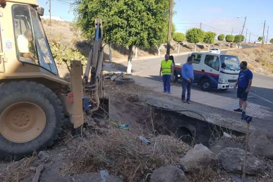 Limpieza de rastrojos en La Medianía (Foto TA)