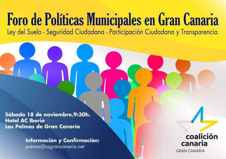 Cartel del I Foro de Políticas Municipales de Gran Canaria (Foto TA)