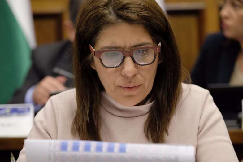 Archivo. Carmen Hernández, en una reunión del Cabildo (Foto TA)