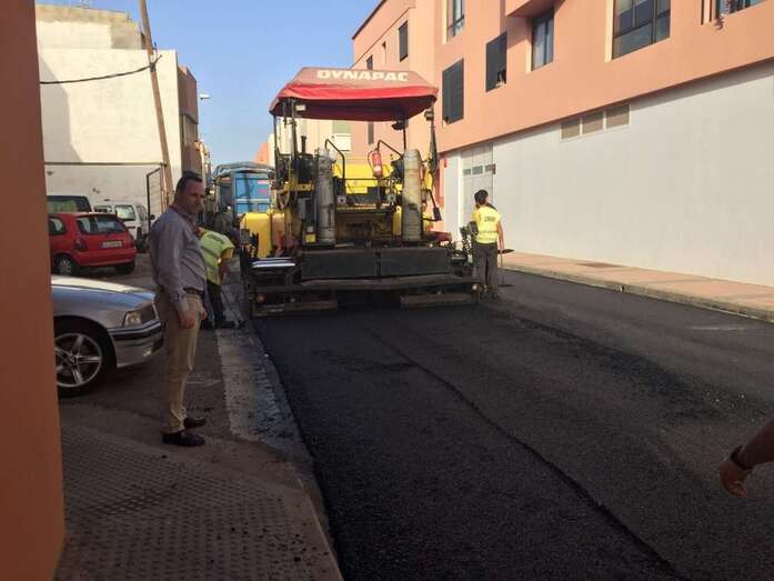 El concejal Eloy Santana superviso esta mañana los trabajos (Foto TA)