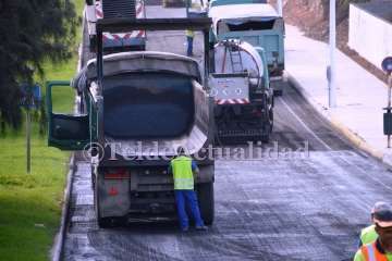 Obras de reasfaltado entre Melenara y Salinetas (Foto TA)