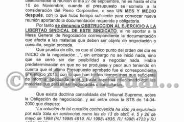 Reclamación de UGT contra el presupuesto municipal de Telde para 2018 (Foto TA)
