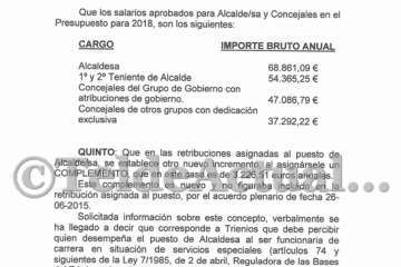 Reclamación de UGT contra el presupuesto municipal de Telde para 2018 (Foto TA)