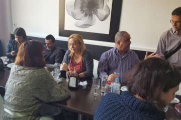 Encuentro de Más por Telde con la prensa local por la Navidad (Foto TA)