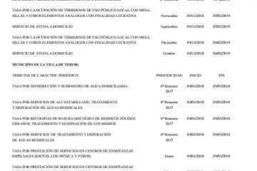 Calendario fiscal anual de Telde para 2018 (Foto TA)