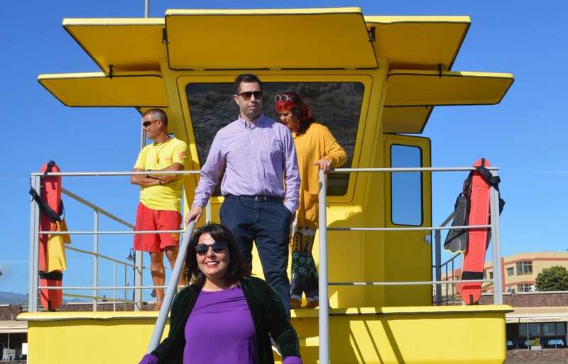 El actual secretario general y candidato a la reelección, Alejandro Ramos, esta mañana en Melenara (Foto TA)