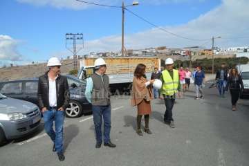 Visita a las obras de rehabilitación de Los Marinos de Melenara (Foto TA)