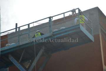 Visita a las obras de rehabilitación de Los Marinos de Melenara (Foto TA)