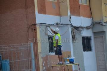 Visita a las obras de rehabilitación de Los Marinos de Melenara (Foto TA)