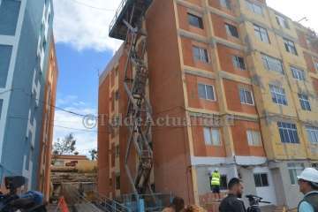 Visita a las obras de rehabilitación de Los Marinos de Melenara (Foto TA)