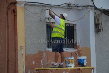 Visita a las obras de rehabilitación de Los Marinos de Melenara (Foto TA)