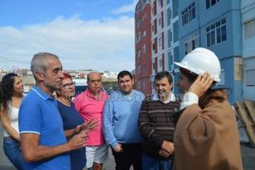 Visita a las obras de rehabilitación de Los Marinos de Melenara (Foto TA)