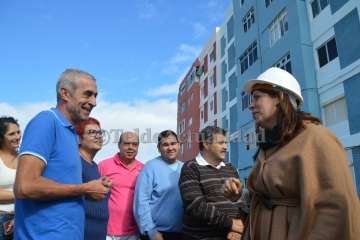 Visita a las obras de rehabilitación de Los Marinos de Melenara (Foto TA)
