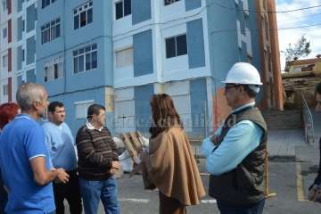 Visita a las obras de rehabilitación de Los Marinos de Melenara (Foto TA)
