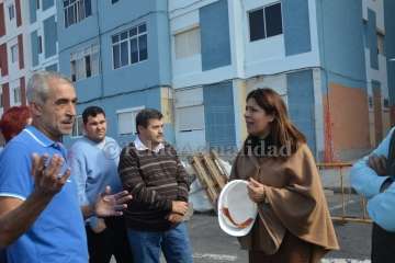 Visita a las obras de rehabilitación de Los Marinos de Melenara (Foto TA)