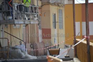 Visita a las obras de rehabilitación de Los Marinos de Melenara (Foto TA)