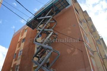 Visita a las obras de rehabilitación de Los Marinos de Melenara (Foto TA)