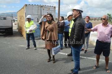 Visita a las obras de rehabilitación de Los Marinos de Melenara (Foto TA)
