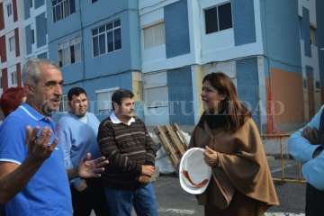 Visita a las obras de rehabilitación de Los Marinos de Melenara (Foto TA)