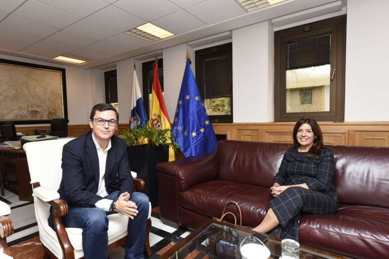 La alcaldesa mantuvo una reunión de trabajo con el vicepresidente Pablo Rodríguez (Foto TA)