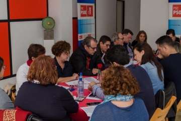 Primera reunión de la nueva ejecutiva del PSOE de Telde (Foto TA)